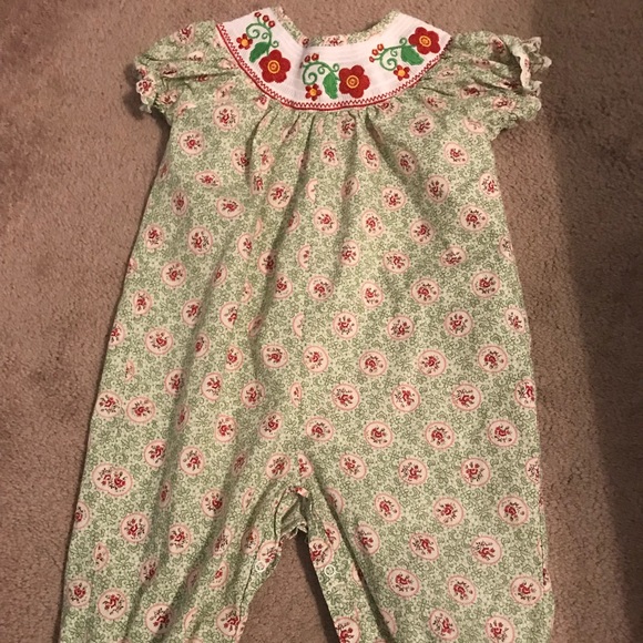 Lil Cactus Royal Blue Gingham Romper and Sunhat main image 1